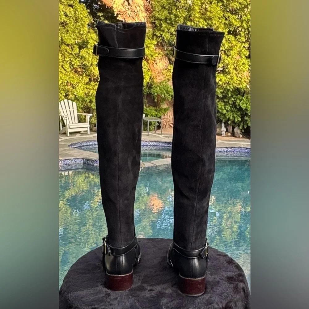 TORY BURCH Elegant Convertible 2-In-1 Over the Knee Black Boots Size: 7.5